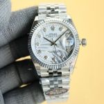 Clean Factory Rolex Datejust 2824 Silver Face Watch 36mm